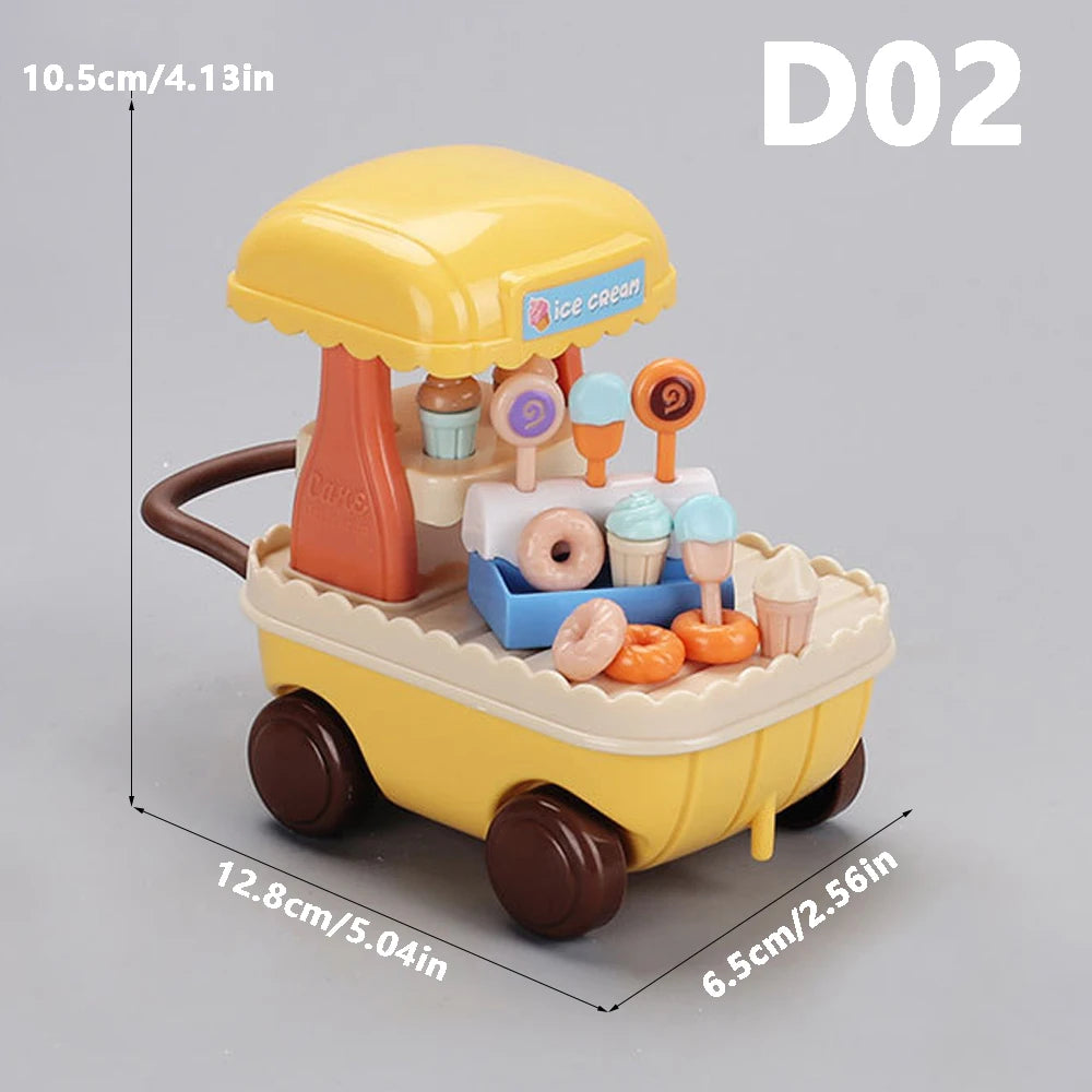 1:12 Miniature Furniture Forest Family Kitchen Toy Dining Table Dollhouse Accessories Bathroom Pretend Play For Girl Gifts Toys