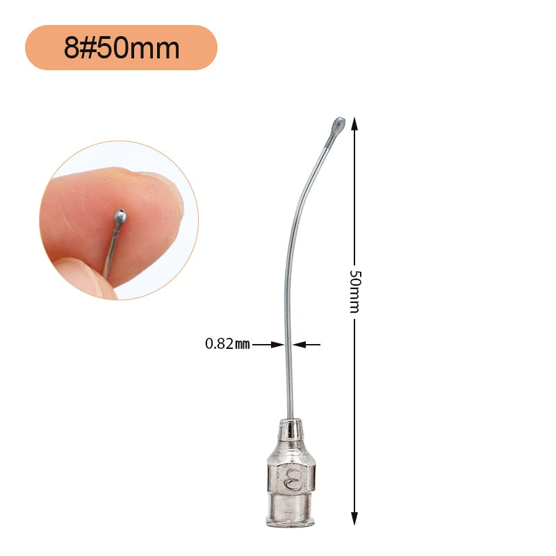 1Pcs Stainless Steel Birds Feeding Syringe Tube Nozzle Rats and Mice/Parrots/Birds/Poultry/Pets Elbow Gavage Needles