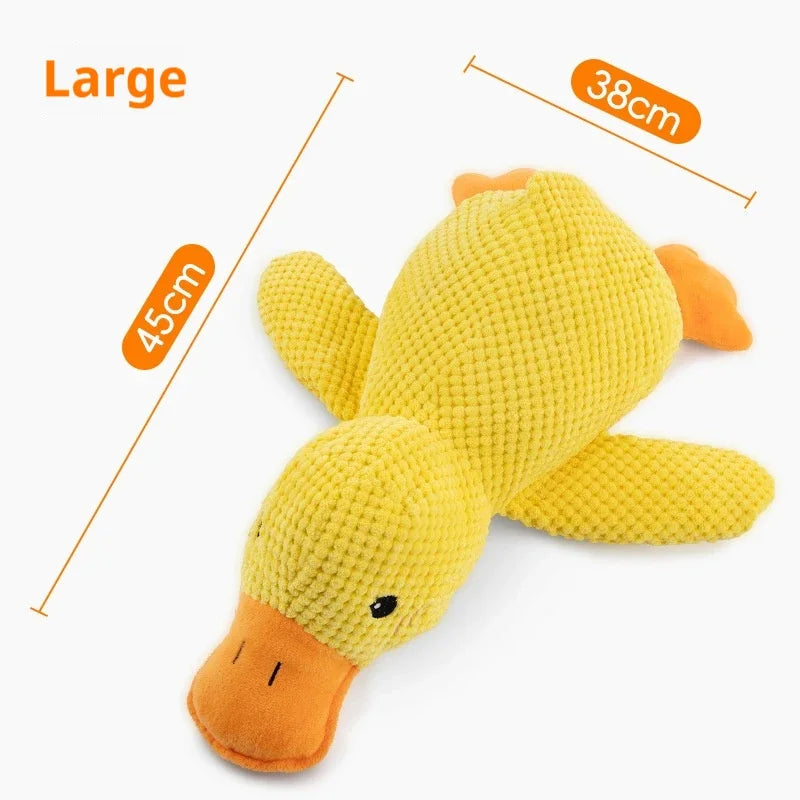 Jouet en peluche pour chien, compagnon endormi, canard résistant aux morsures, grincement des dents, soulagement du bruit, jouet sonore de canard
