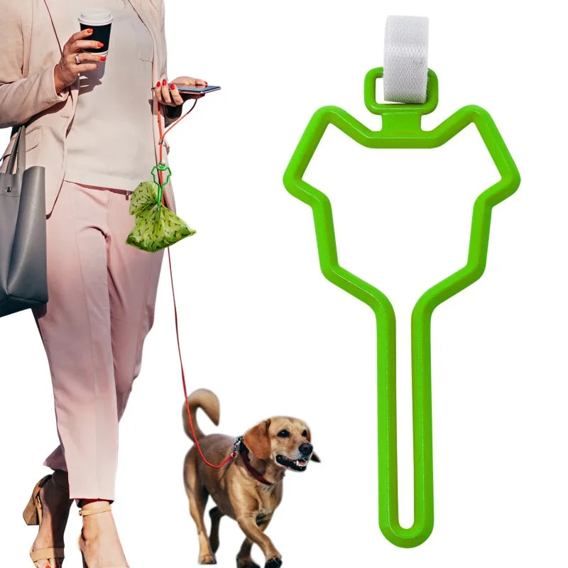 Dog Poop Bag Holder Pet Waste Carrier Clip Hands-Free Dog Leash Dispenser Outdoor Walking Puppy Poop Bags Clip Easy To Carry