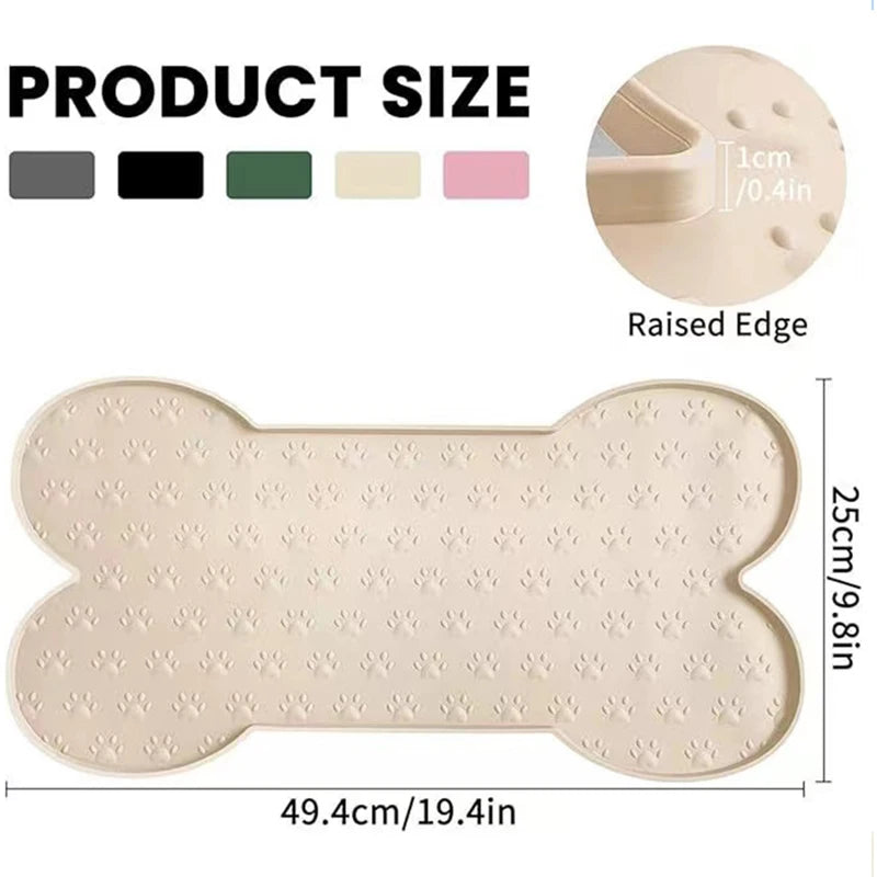 Black/apricot/pink/grey pet silicone mat, dog feeding mat, easy to clean silicone mat, dog food bowl mat, dog eating bowl mat