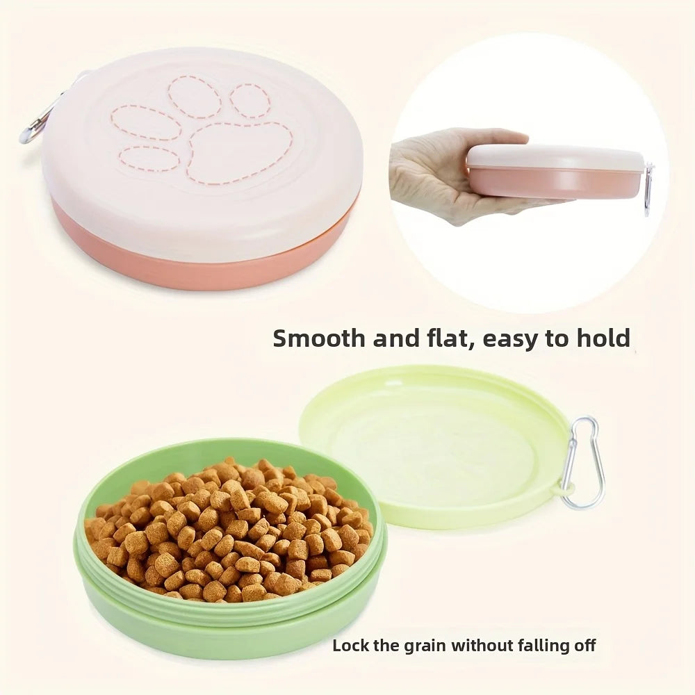 1pc Pet Travel Bowl Pet Outdoor Portable Dog Food Bowl Snack Box Multifunctional Dog and Cat Outdoor Bowl Feeding Water