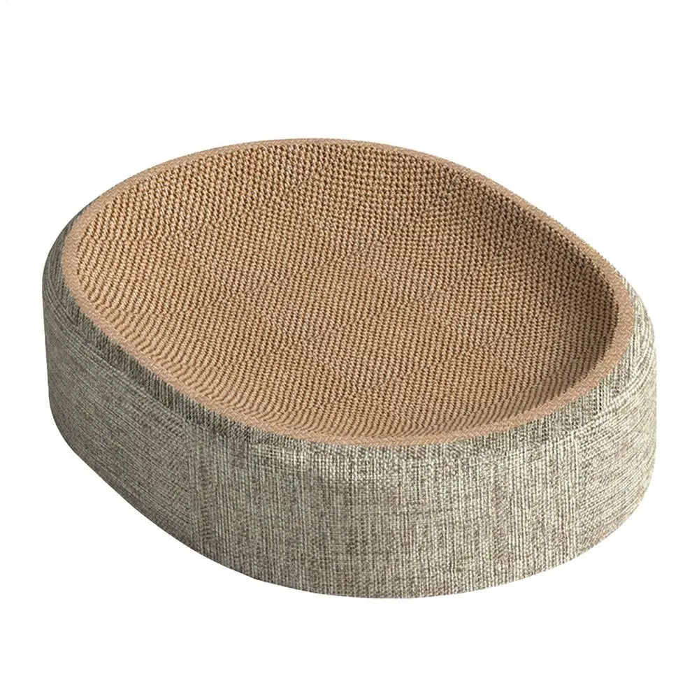 Oval Shaped Scratch Pad for Cats Sisal Scratching Cat Bed Multipurpose Pet Sleeping Mat Wear-Resistant Cat Scratch Bed Nest