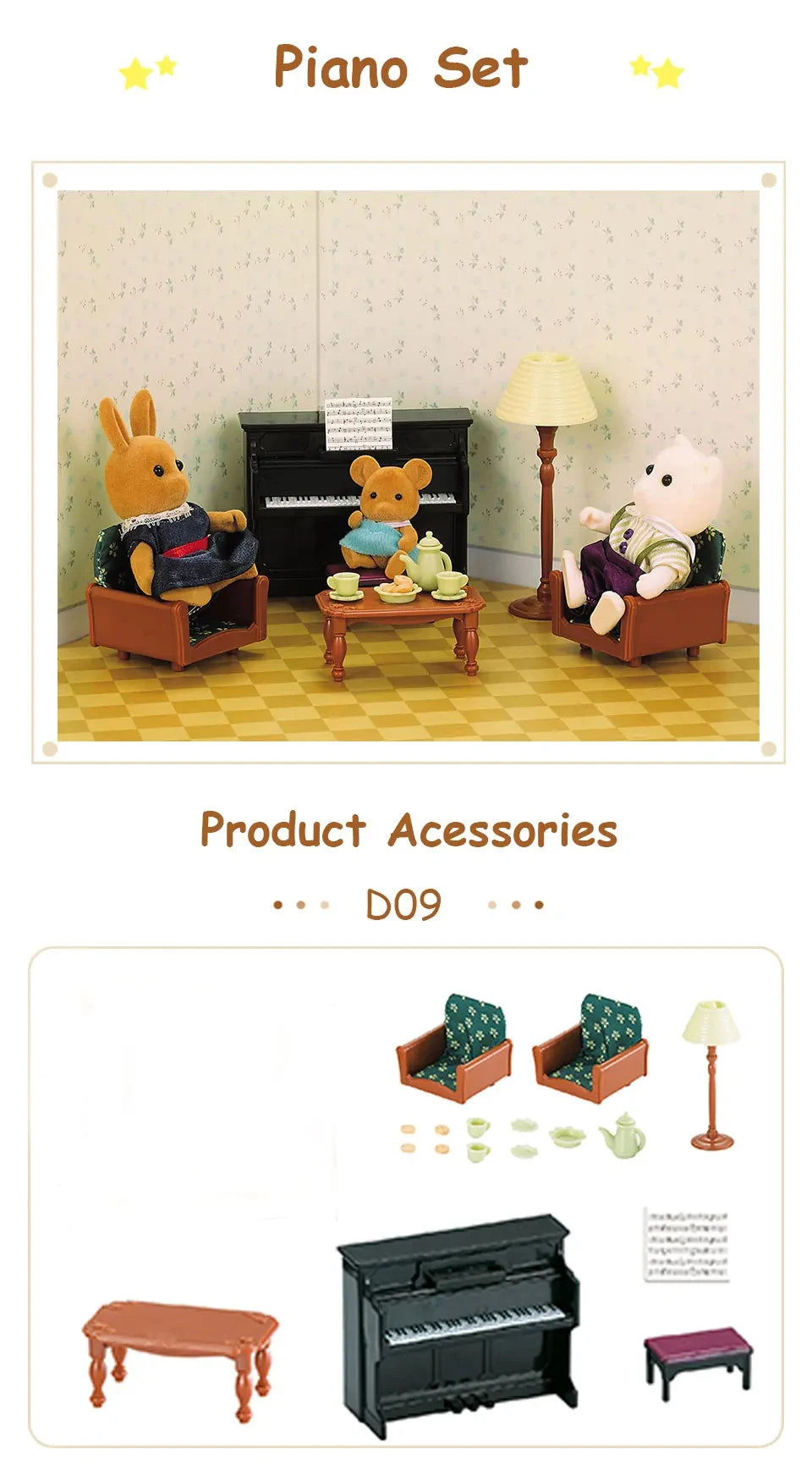 1:12 Miniature Furniture Forest Family Kitchen Toy Dining Table Dollhouse Accessories Bathroom Pretend Play For Girl Gifts Toys