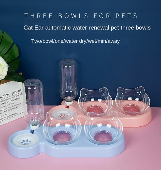 Artículos para mascotas. Comederos elevados para perros y gatos. Comederos dobles duraderos para perros y gatos. Artículos elevados para comer y beber.