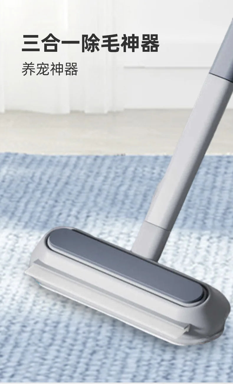 Long Handle Pet Hair Remover Brush Static Cat Hair Cleaner for Carpets Cat Trees Beds Ideal for Cat Furniture Cleaning