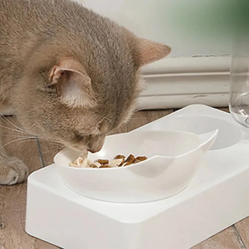 Gamelle pour animaux de compagnie, inclinable à 15 degrés pour protéger les vertèbres cervicales, distributeur automatique de nourriture pour chiens, fournitures d'alimentation pour animaux de compagnie
