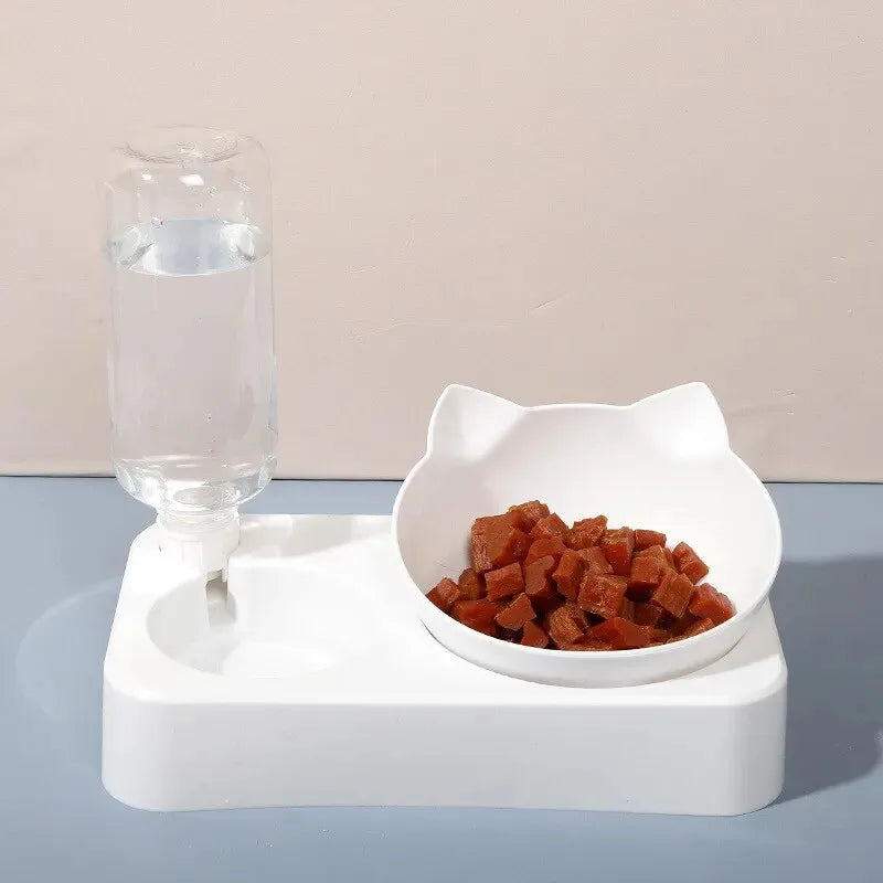 Gamelle pour animaux de compagnie, inclinable à 15 degrés pour protéger les vertèbres cervicales, distributeur automatique de nourriture pour chiens, fournitures d'alimentation pour animaux de compagnie
