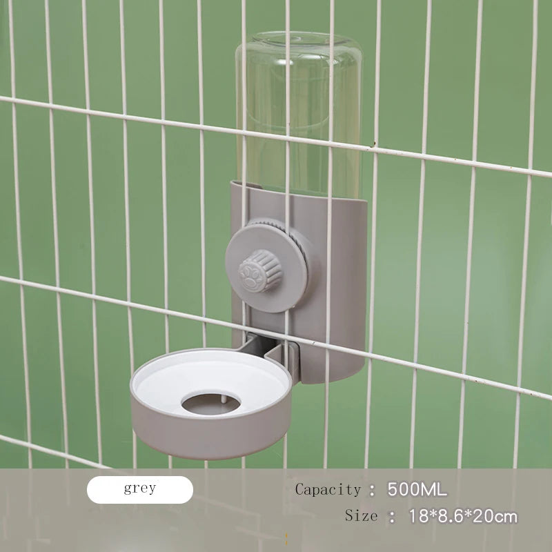 Automatic Pet Feeder with Hanging Bowl Water Bottle Food Container Dispenser for Puppy Cats Rabbit Birds Pet Feeding Product