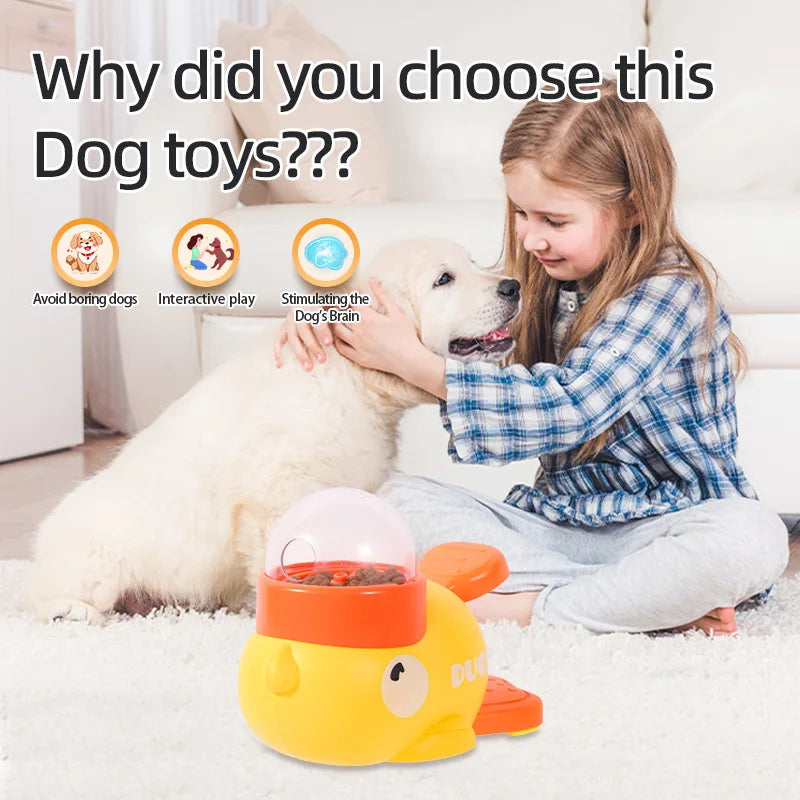 Little yellow duck pet leaking device pet interactive toys educational training device pet feeding device puppy leaking toys