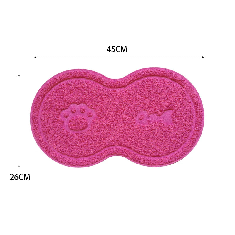 Cat And Dog Pet Mat Cute Cat Litter Pad Foot Mat Non-Slip Dish Bowl Food Feed Mat Pad Placement Pet Accessories