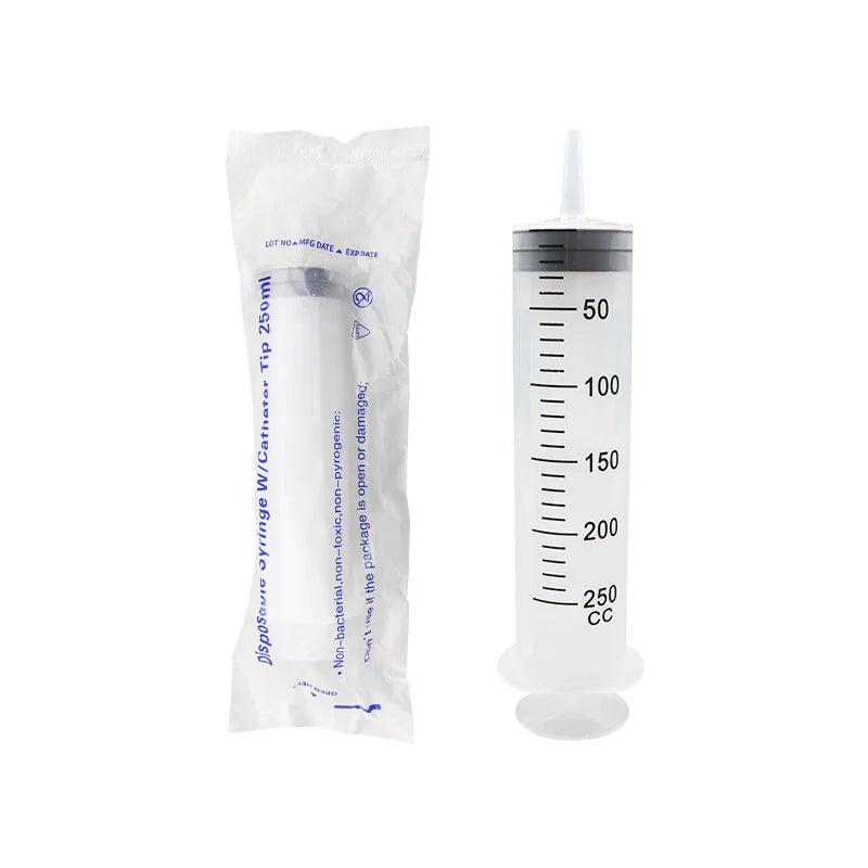 Plastic Car Oil Pet Feeding Pump Nutrient Measuring Big Syringe Reusable With 100cm Hose Syringes Large Capacity Syringe 100-550