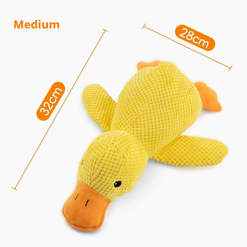 Jouet en peluche pour chien, compagnon endormi, canard résistant aux morsures, grincement des dents, soulagement du bruit, jouet sonore de canard