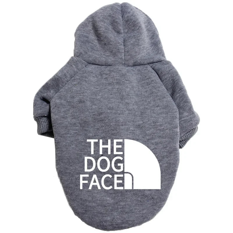 Sweats à capuche pour chiens de compagnie, vêtements pour grands chiens, automne et hiver, motif de visage de chien, bouledogue français, labrador, veste