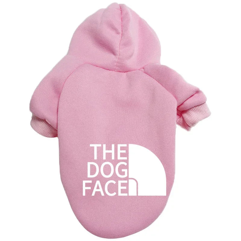 Sweats à capuche pour chiens de compagnie, vêtements pour grands chiens, automne et hiver, motif de visage de chien, bouledogue français, labrador, veste