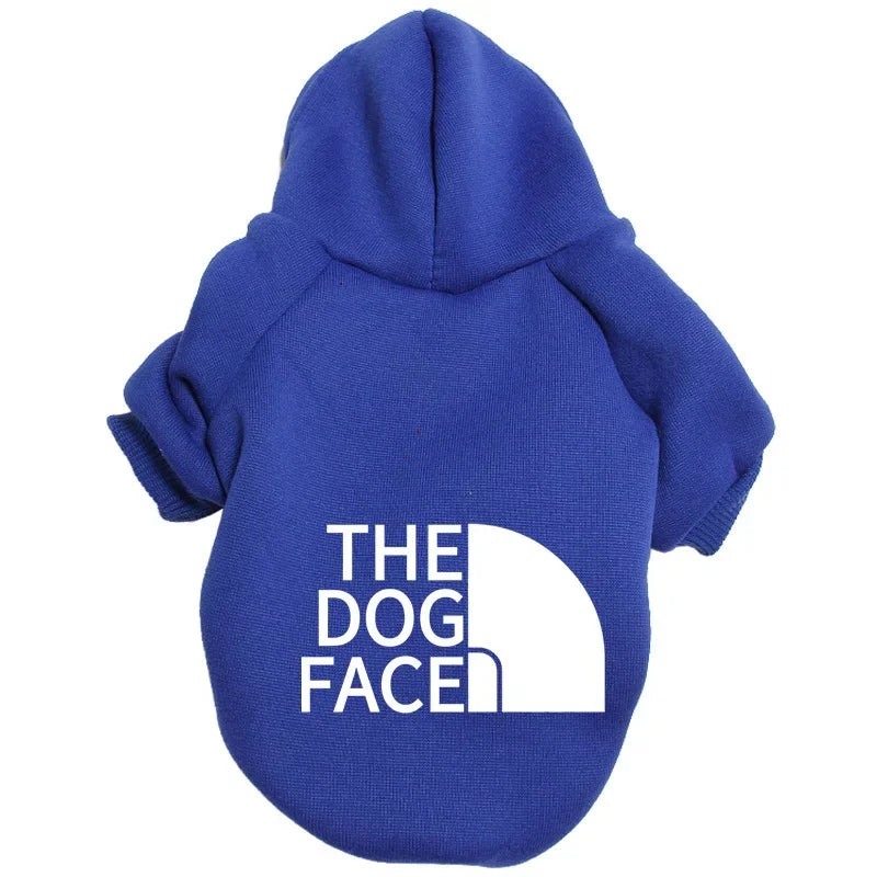 Sweats à capuche pour chiens de compagnie, vêtements pour grands chiens, automne et hiver, motif de visage de chien, bouledogue français, labrador, veste