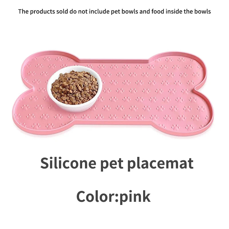Black/apricot/pink/grey pet silicone mat, dog feeding mat, easy to clean silicone mat, dog food bowl mat, dog eating bowl mat