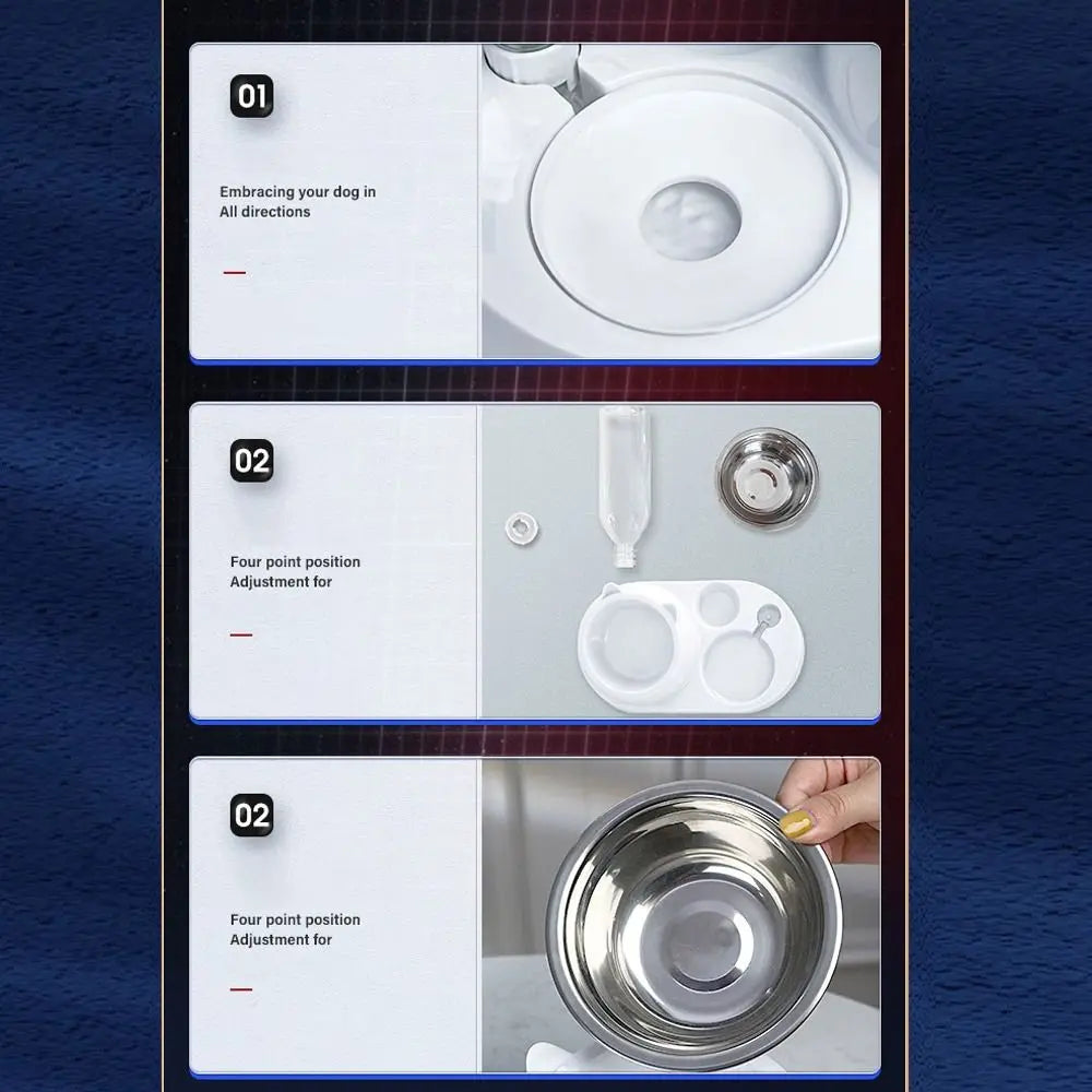 Food Container with Waterer Pet Waterer Feeder 2-in-1 Cat Bowl Water Dispenser Automatic Water Storage Pet Dog Cat Food Bowl