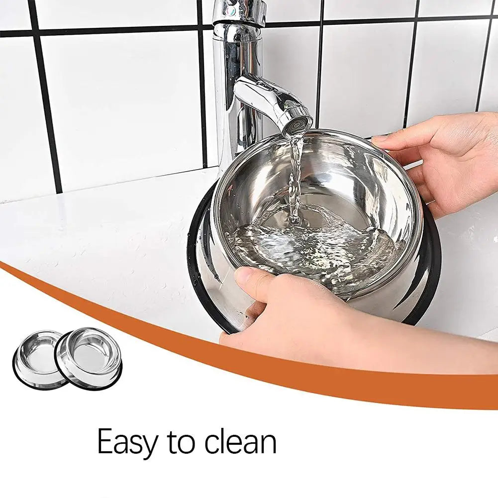 Large Capacity Cat Bowl Steel Pet Feeding Bowl Cat and Dog Food Drinking Bowl Metal Feeder Bowl and Cheap