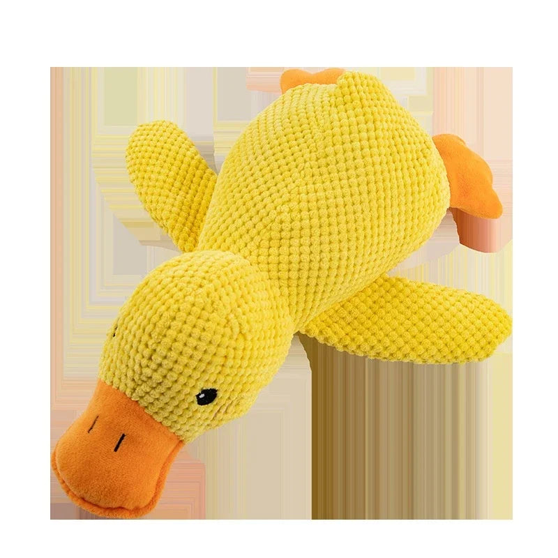 Jouet en peluche pour chien, compagnon endormi, canard résistant aux morsures, grincement des dents, soulagement du bruit, jouet sonore de canard