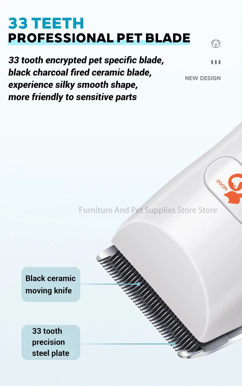 Electric Dogs Grooming Clipper Professional Hair Cutter for Pets Hair Trimmer Cordless Low Noise Shaver Cutter Machine Scissors