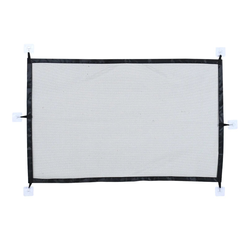 Pet Dog Barrier Fences With 6pcs Hook Pet Isolated Network Stairs Gate New Folding Breathable Mesh Playpen For Dog Safety Fence