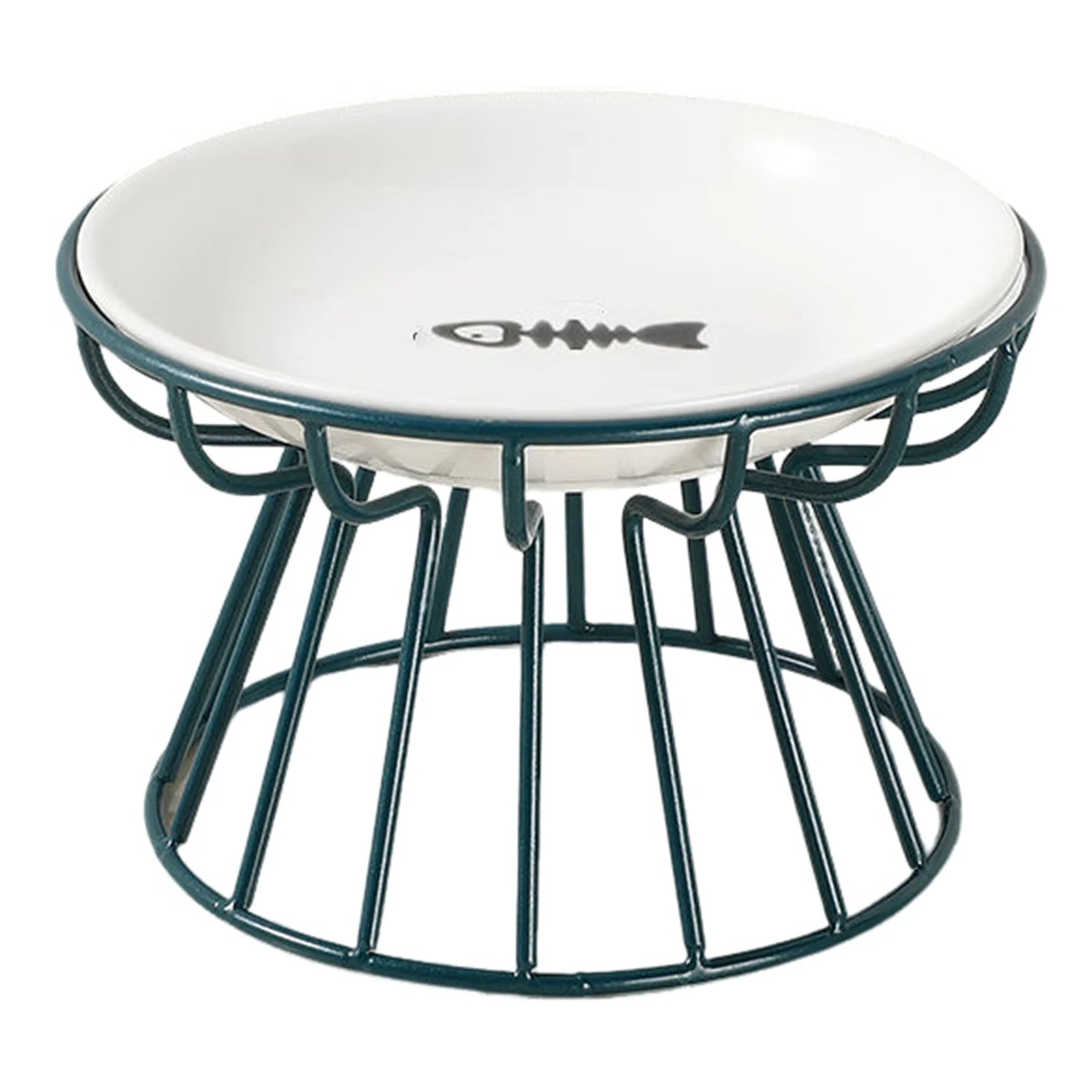 1pcs Ceramic Cat Food Bowl Wide  Safe Pets Water Food Bowls Non Slip Shallow Dish for Kitten Puppy Food Water Feeding