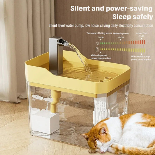 1.5L Cat Water Dispenser with Pump Filtered Water Mute Water Shortage Auto Power Off Automatic Circulating Flow Drinker