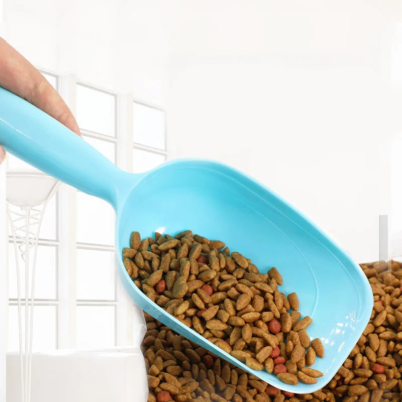 Hot Sale Plastic Dog Cat Food Spoon Shovel 3 Colors Convenient Feeder Plastic Pet Feed Scoop