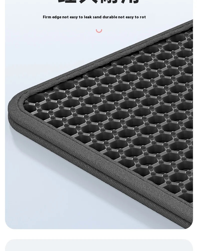 Alfombrilla grande para arena de gatos, impermeable, de doble capa, antideslizante, lavable, duradera, para entrenamiento de baño de mascotas