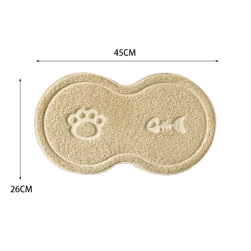 Cat And Dog Pet Mat Cute Cat Litter Pad Foot Mat Non-Slip Dish Bowl Food Feed Mat Pad Placement Pet Accessories