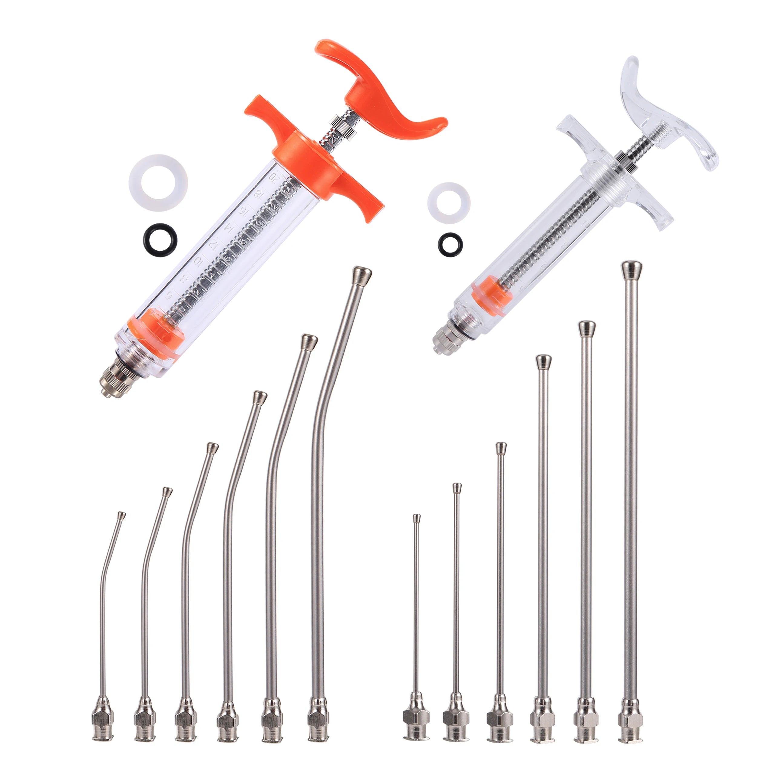 10ml/20ml Birds Feeding Syringe Kit With 6 Pcs Curved Gavage Tubes Bird Feeding Feed Medicine Supplies Pets feeding supplies