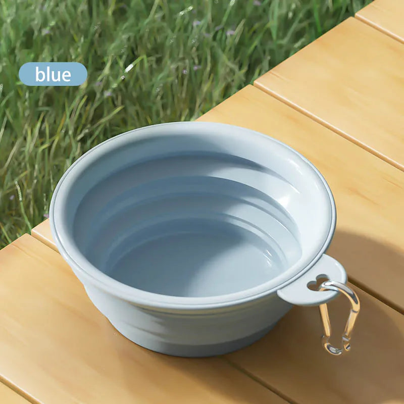 Foldable Silicone Dog Bowl Pet Outdoor Travel Portable Folding Cat Food Water Large Capacity Container Feeding Bowl Pet Supplies