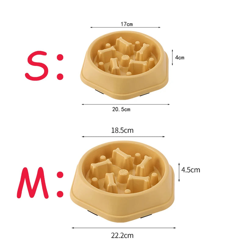 Slow Feeder Dog Bowl Non Slip Cat Dog Slower Food Feeding Dishes Large Small Medium Pet Slow Eat Dishes Puzzle Bowl Pet Supplies