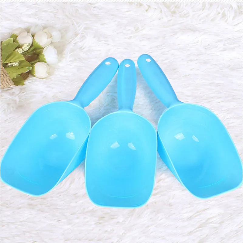 Hot Sale Plastic Dog Cat Food Spoon Shovel 3 Colors Convenient Feeder Plastic Pet Feed Scoop