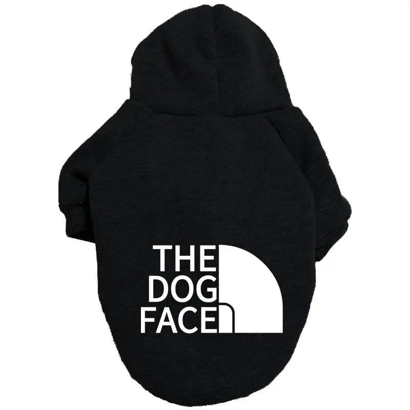 Sweats à capuche pour chiens de compagnie, vêtements pour grands chiens, automne et hiver, motif de visage de chien, bouledogue français, labrador, veste