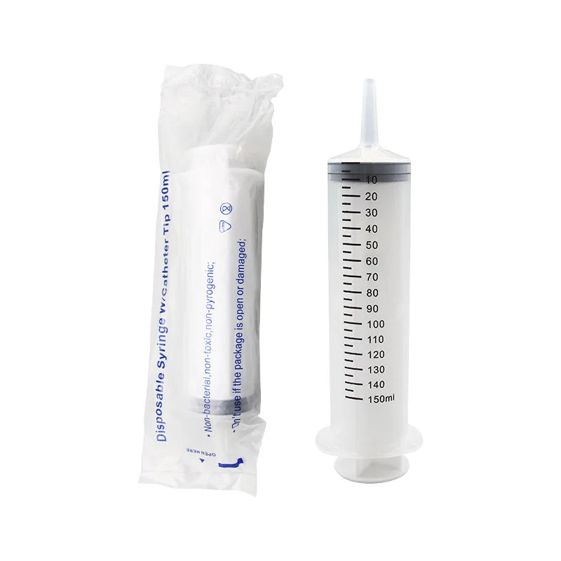 Plastic Car Oil Pet Feeding Pump Nutrient Measuring Big Syringe Reusable With 100cm Hose Syringes Large Capacity Syringe 100-550