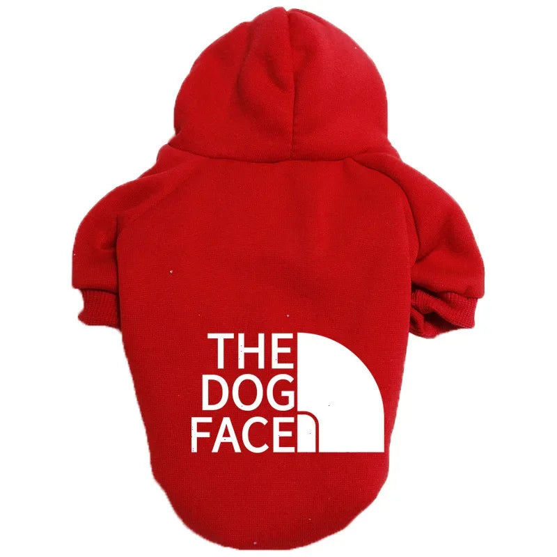 Sweats à capuche pour chiens de compagnie, vêtements pour grands chiens, automne et hiver, motif de visage de chien, bouledogue français, labrador, veste