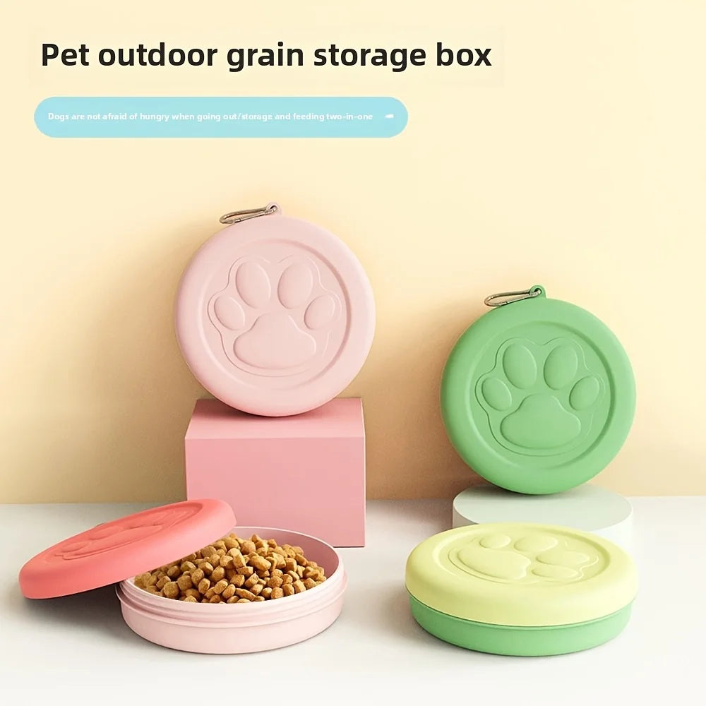 1pc Pet Travel Bowl Pet Outdoor Portable Dog Food Bowl Snack Box Multifunctional Dog and Cat Outdoor Bowl Feeding Water