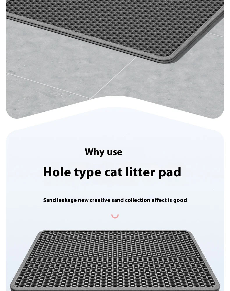 Alfombrilla grande para arena de gatos, impermeable, de doble capa, antideslizante, lavable, duradera, para entrenamiento de baño de mascotas