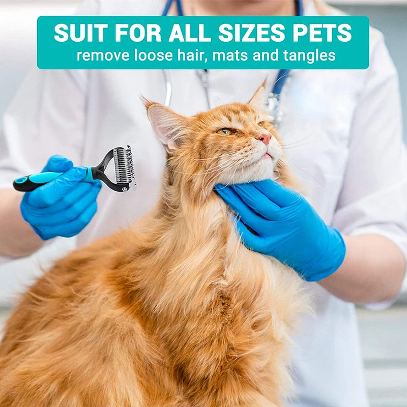 New Professional Pet Cat Hair Removal Comb Brush Dog Grooming Shedding Tools Puppy Hair Shedding Trimmer Pet Fur Trimming Combs