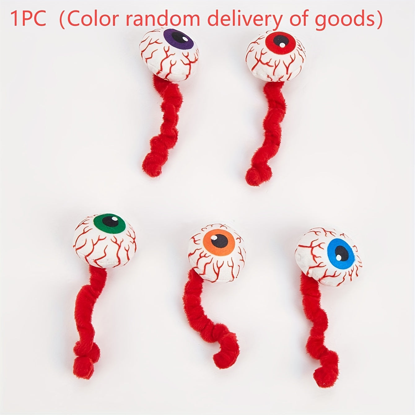 Plush Eyeball Halloween Pet Toys with Cat Grass Sound Chewing Toys Halloween Cat Toys