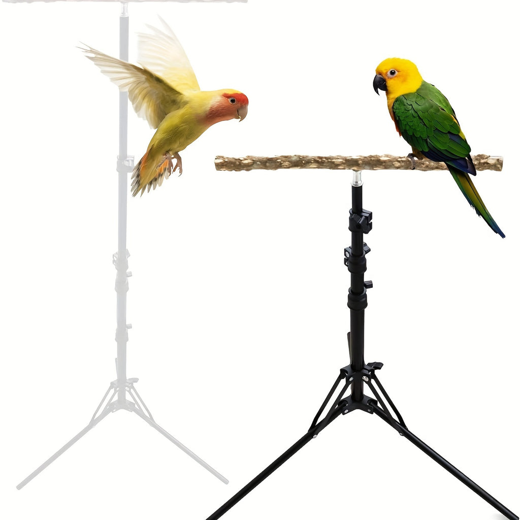1pc Adjustable 16-63 Inch Parrot Perch Stand, Bird Training Toy, Indoor And Outdoor Bird Stands For Small To Medium Birds