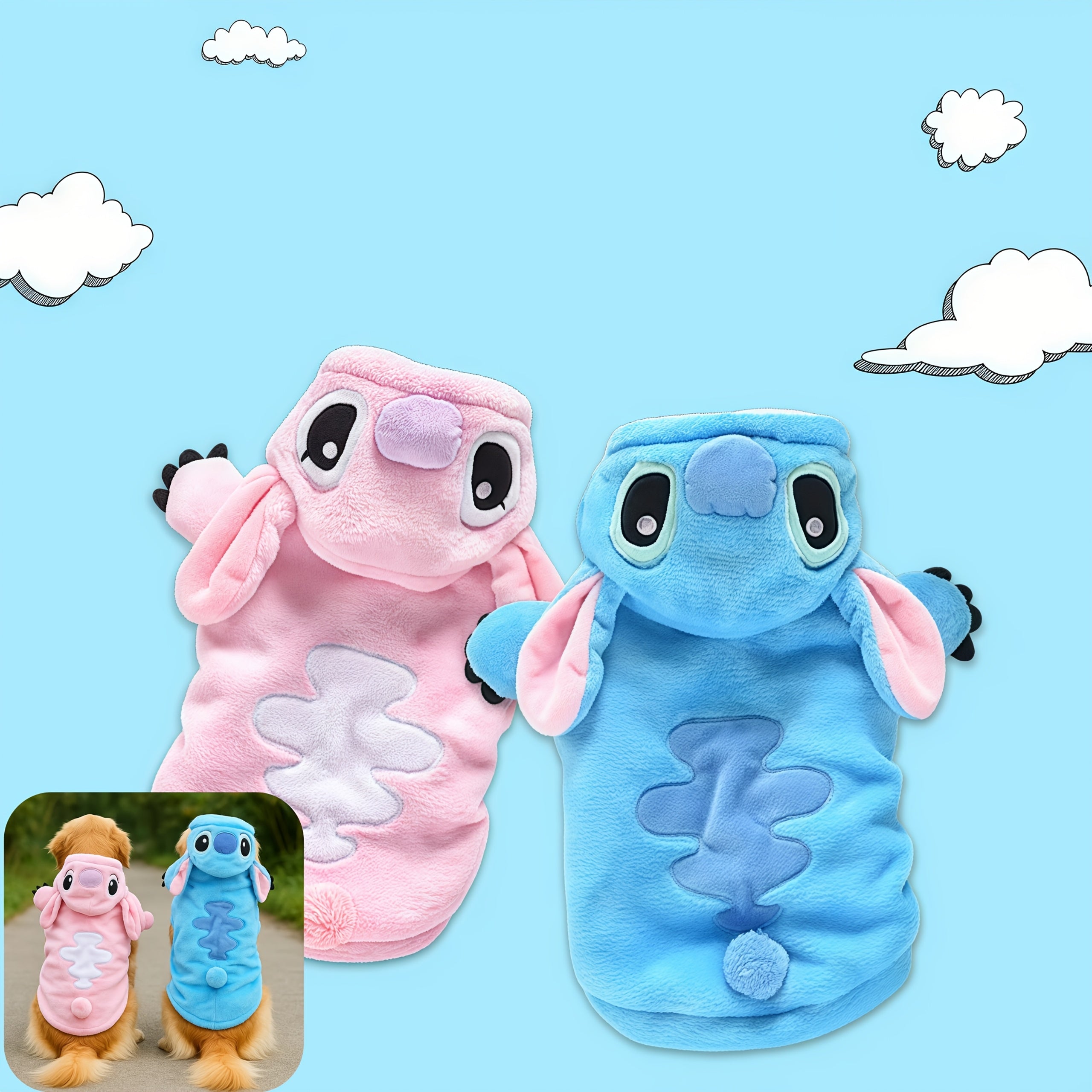 Halloween & Christmas Pet Hoodies - Cute Cartoon Animal Costumes for Dogs & Cats, Soft Polyester Knit Fabric, XS to 7XL Sizes, Fun Holiday Outfits with Bats, Ghosts, and Snowmen Designs, Dog Costume, Festive Pet Apparel, Play
