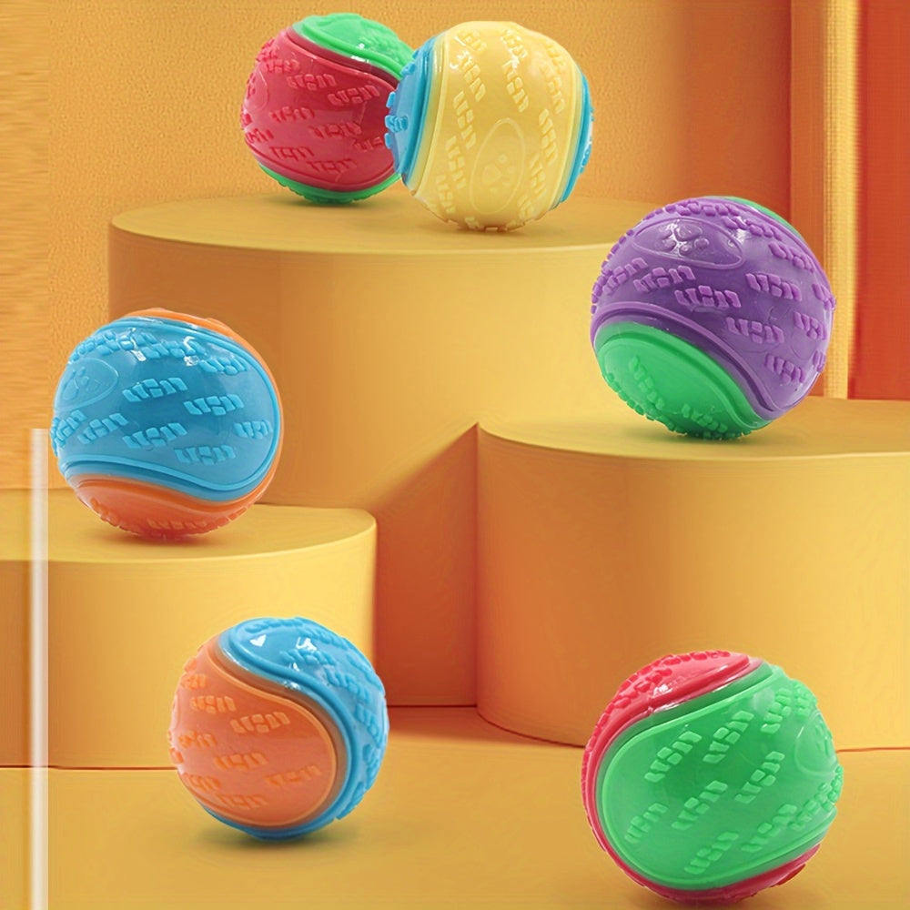 Rubber Dog Tennis Ball - Ideal for Aggressive Chewers, Interactive & Durable Pet Toy, Floats on Water, Random Color