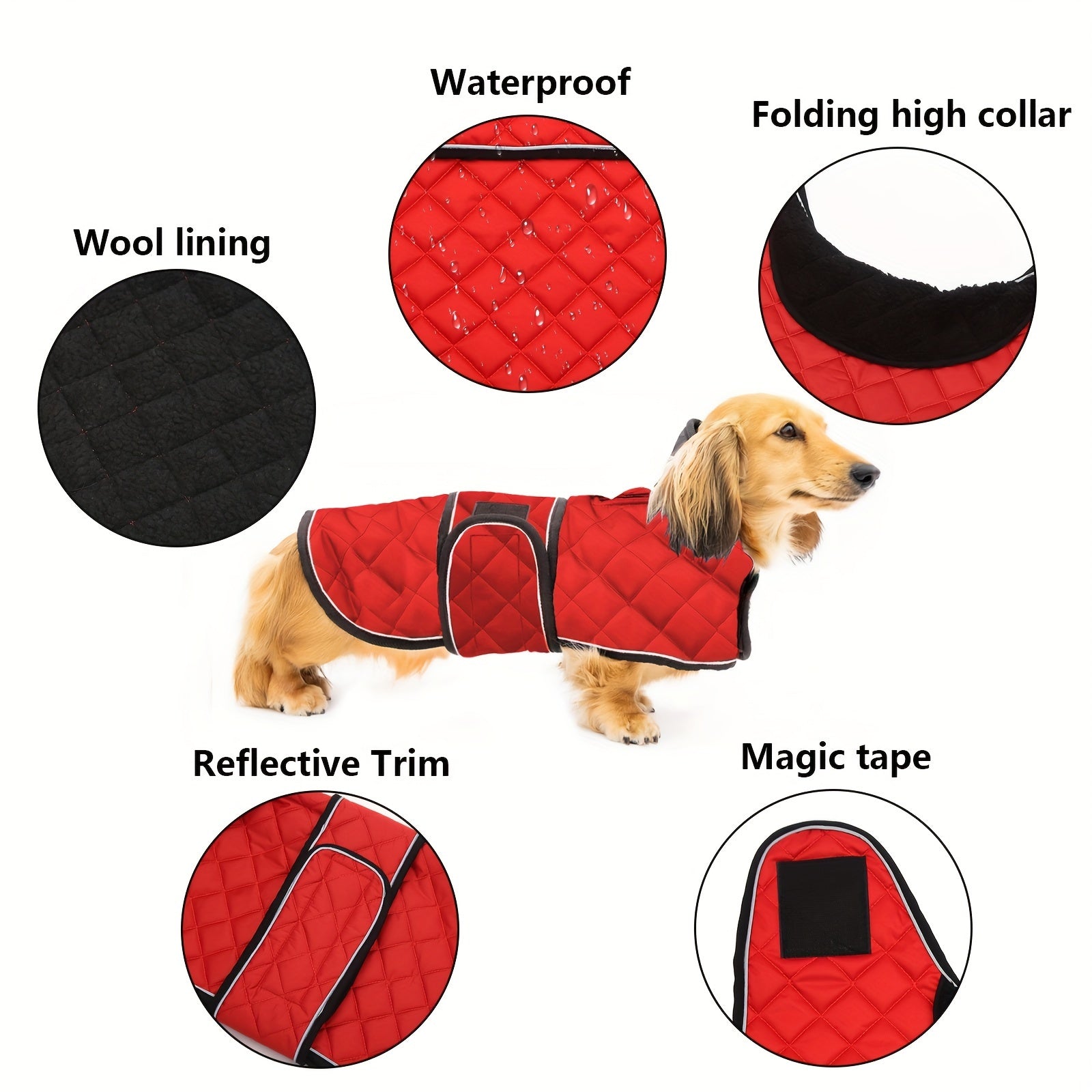 Winter Dog Coat - Soft Fleece Lined for Ultimate Warmth, Windproof and Waterproof for Outdoor Protection - Perfect for Dogs of All Sizes, Ideal Winter Clothing for Outdoor Activities, Pet Apparel for Cold Weather