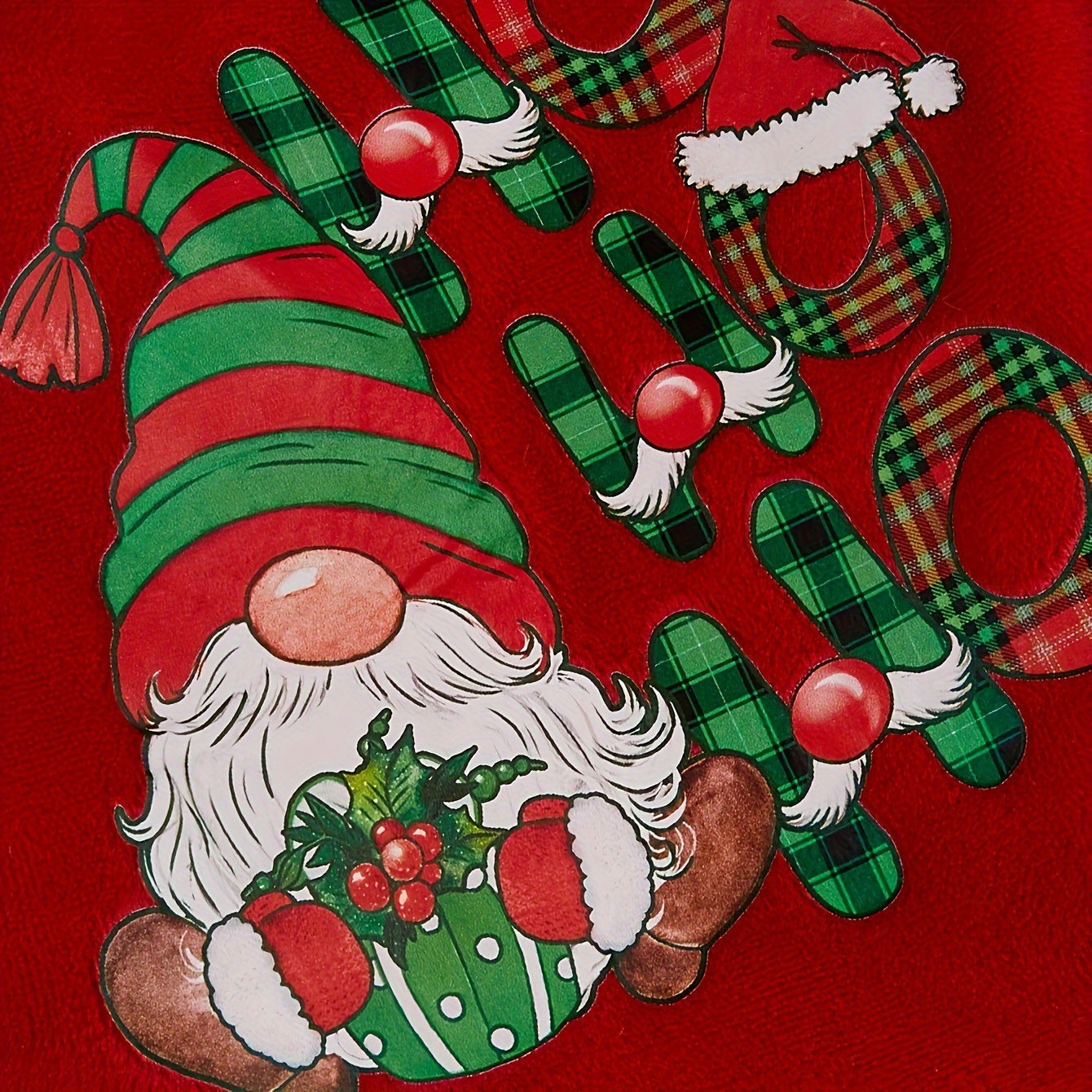 Christmas Santa Print Dog Dress with Plaid Skirt - Polyester Knit Pullover Pet Apparel for Small to Medium Breeds - Machine Washable All-Season Costume