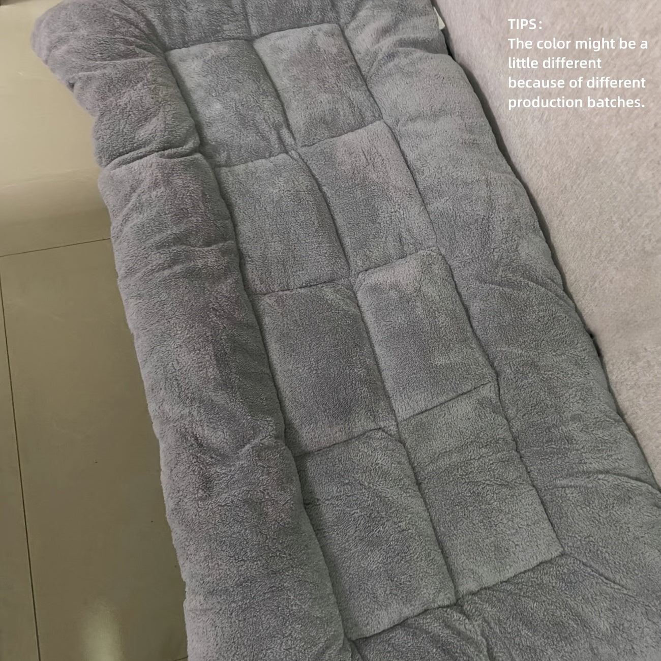 Extra Soft Plush Pet Bed for Dogs, Large Size, Reversible, All-Season Comfort, Polyester Fiber Filled, Suitable for Extra Small to Large Breeds up to 40kg, Rectangle Shape