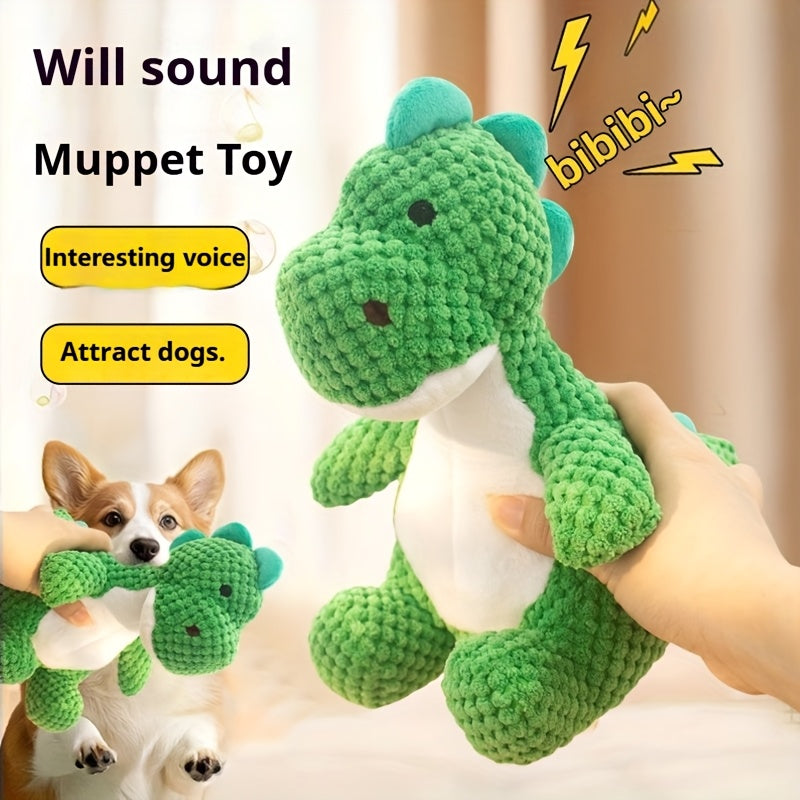 [Durable Plush] Durable Plush Squeaky Dog Toy | For All Dog Breeds | Plush | Squeaky, Chew Resistant, Interactive | Pet Toy | Without Battery