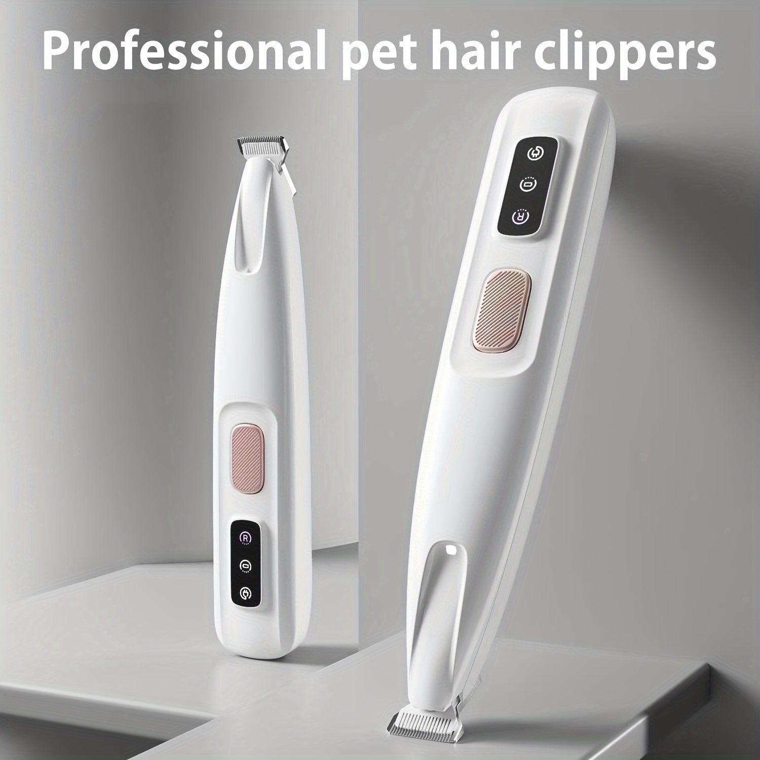 [Rechargeable Pet Clippers] Rechargeable Pet Grooming Clippers with LED Light | Safe Low Noise, Long Battery Life, Ergonomic Design for Cats and Small Dogs, Durable Plastic Construction